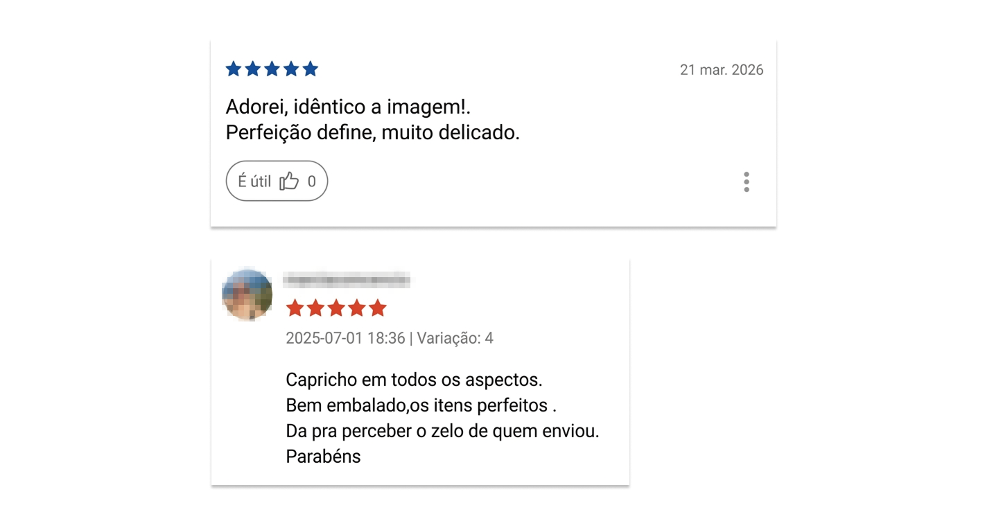 Print real do feedback de cliente que valoriza clareza estrutural do produto